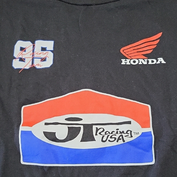 Honda Men's Black Racing T-Shirt - Picture 3 of 5